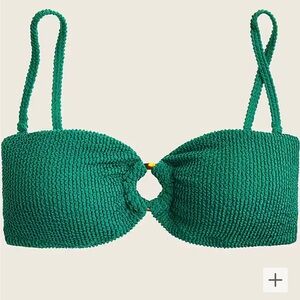 J. Crew NWT scrunchie bikini top with removable straps